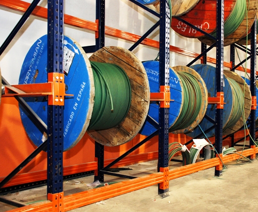 estanterias metalicas de gran carga para bobinas de cable